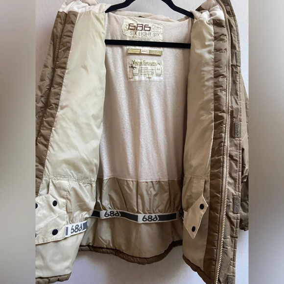 686 Boys hooded waterproof winter puffy full  zip jacket Sz XL - Picture 5 of 10